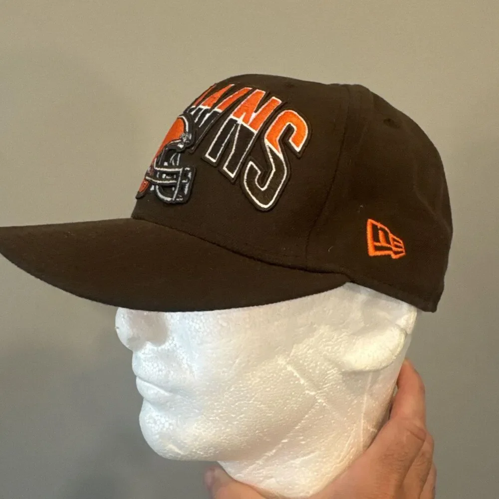 Cleveland Browns New Era 59FIFTY Fitted Hat Size 7 1/8 NFL Brown Orange